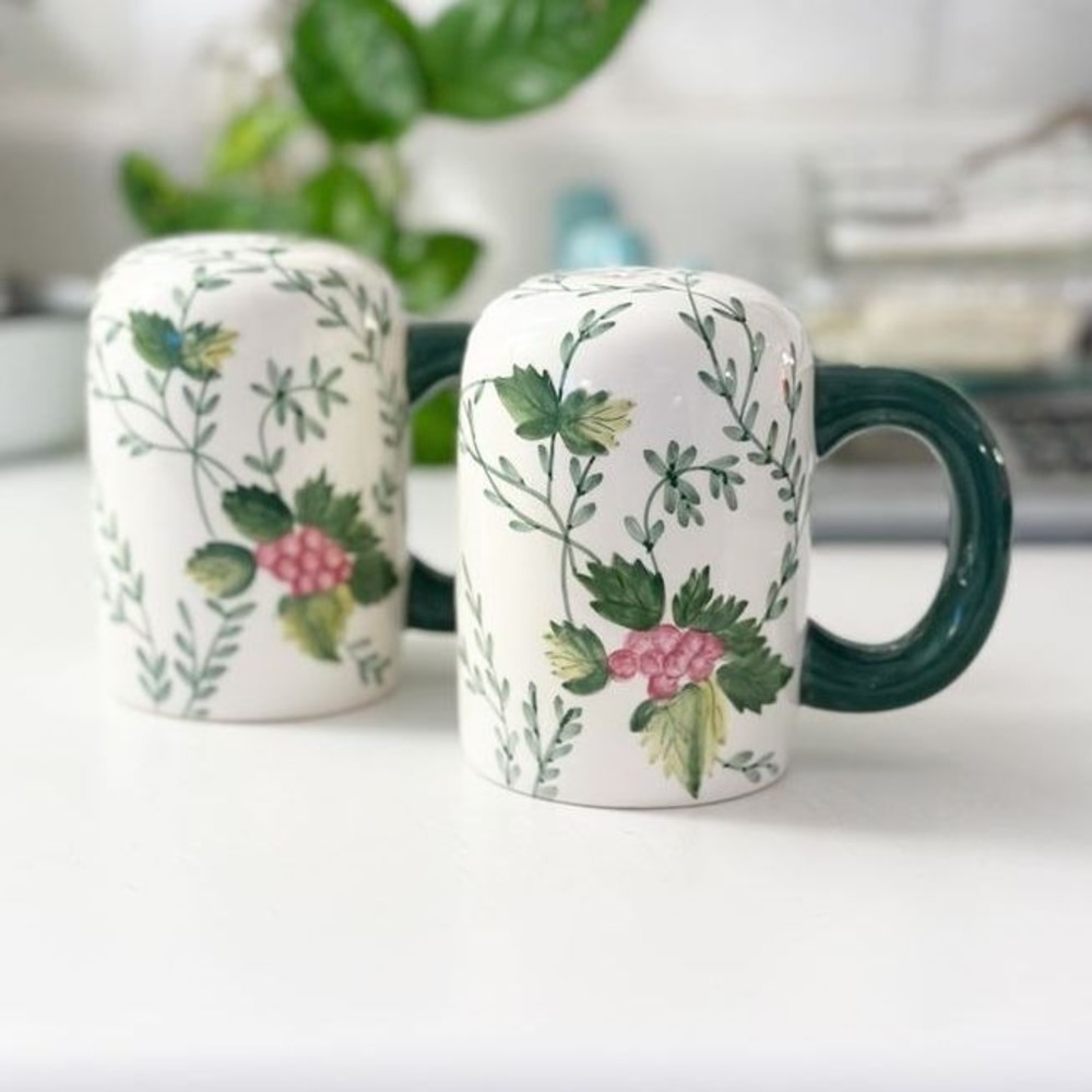 Vintage Waverly Garden Room Floral Salt‎ & Pepper Shakers